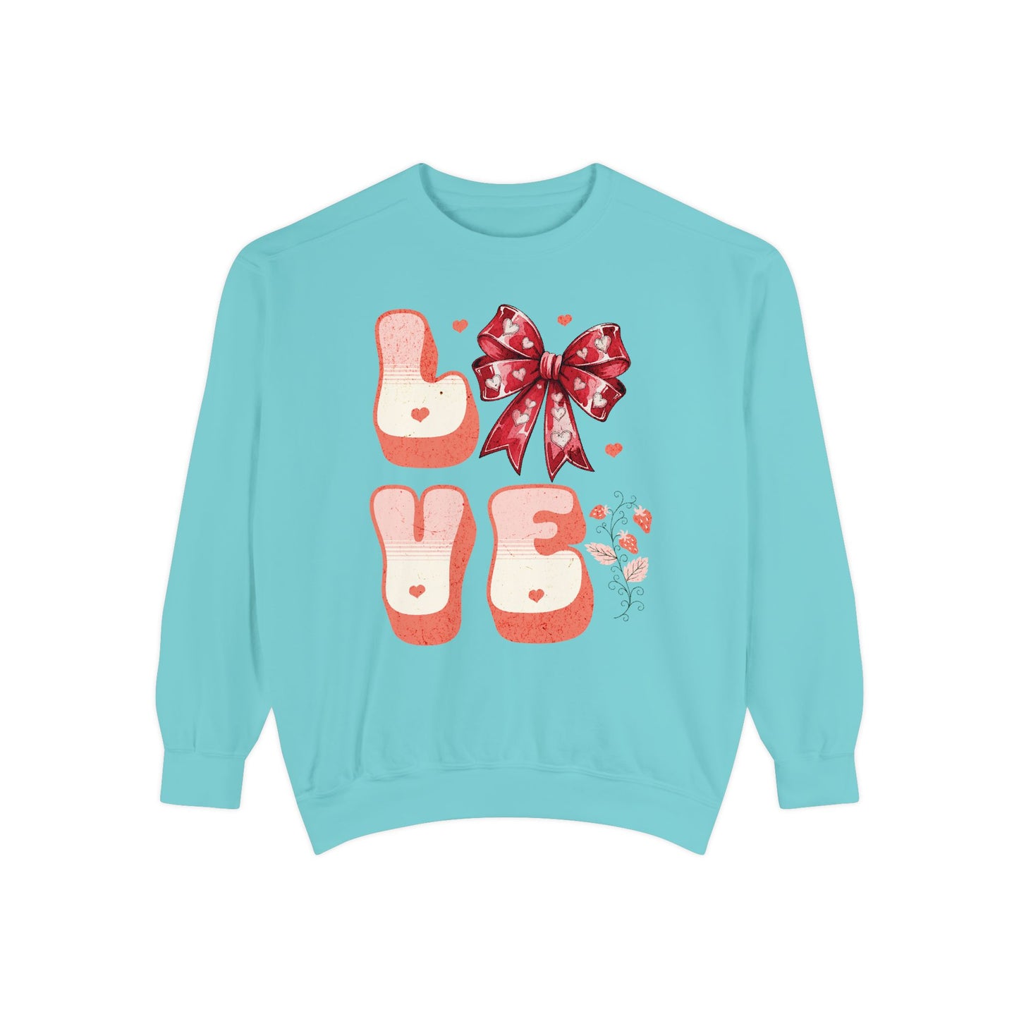 LOVE  Coquette Unisex Comfort Colors Garment-Dyed Sweatshirt