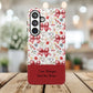 Personalized Rosette Coquette Phone Case - Custom Name/Message 'I Am Stronger Than The Storm' Floral Bow Protective Case