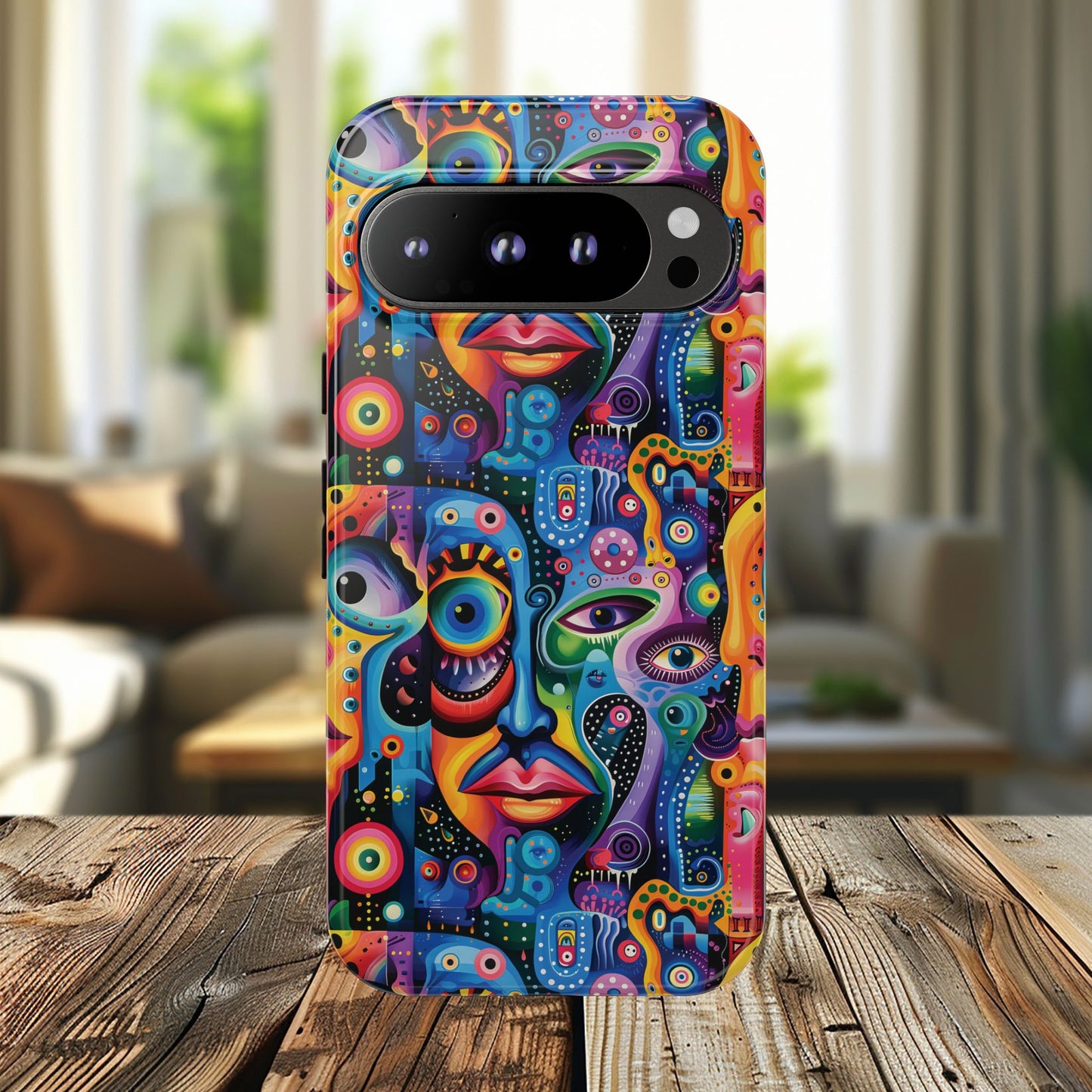 Psychedelic Visions Vibrant Samsung, iPhone and Google Pixel Phone Cases - Colorful Artistic Design