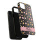 Personalized Gold & Pink Confetti Tough Phone Case — Glitter Dot Protective Phone Cover