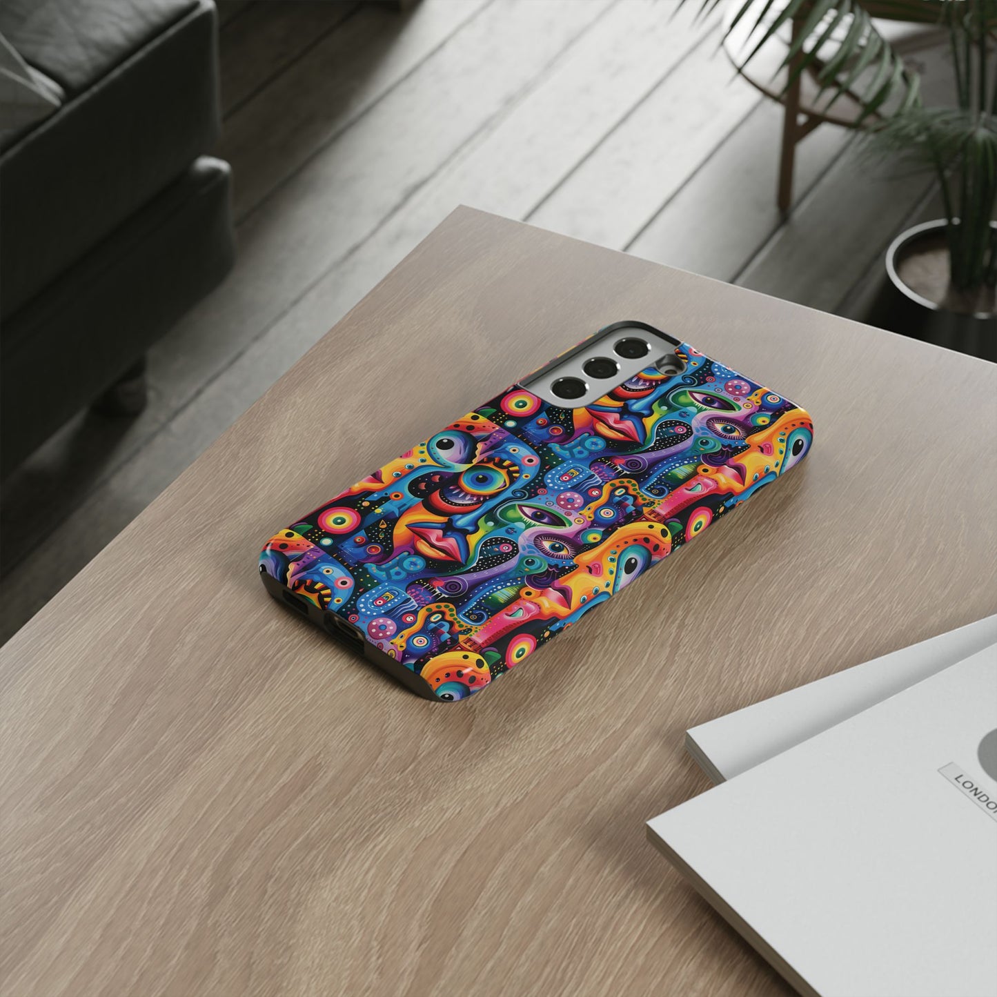 Psychedelic Visions Vibrant Samsung, iPhone and Google Pixel Phone Cases - Colorful Artistic Design