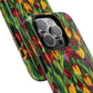Floral Luminous Whirl Tough Magnetic iPhone Case, Stylish Protection for Everyday Life, Gift for Flower Lovers, Unique iPhone Accessory, Stained Glass iPhone Protection.