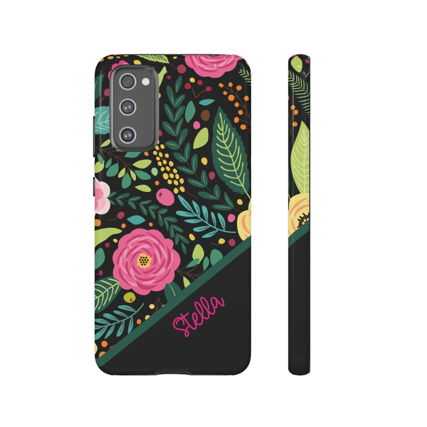 Personalized Floral Fantasy Samsung and Google Pixal Phone Case – Personalized Tough Cases with Colorful Garden Design