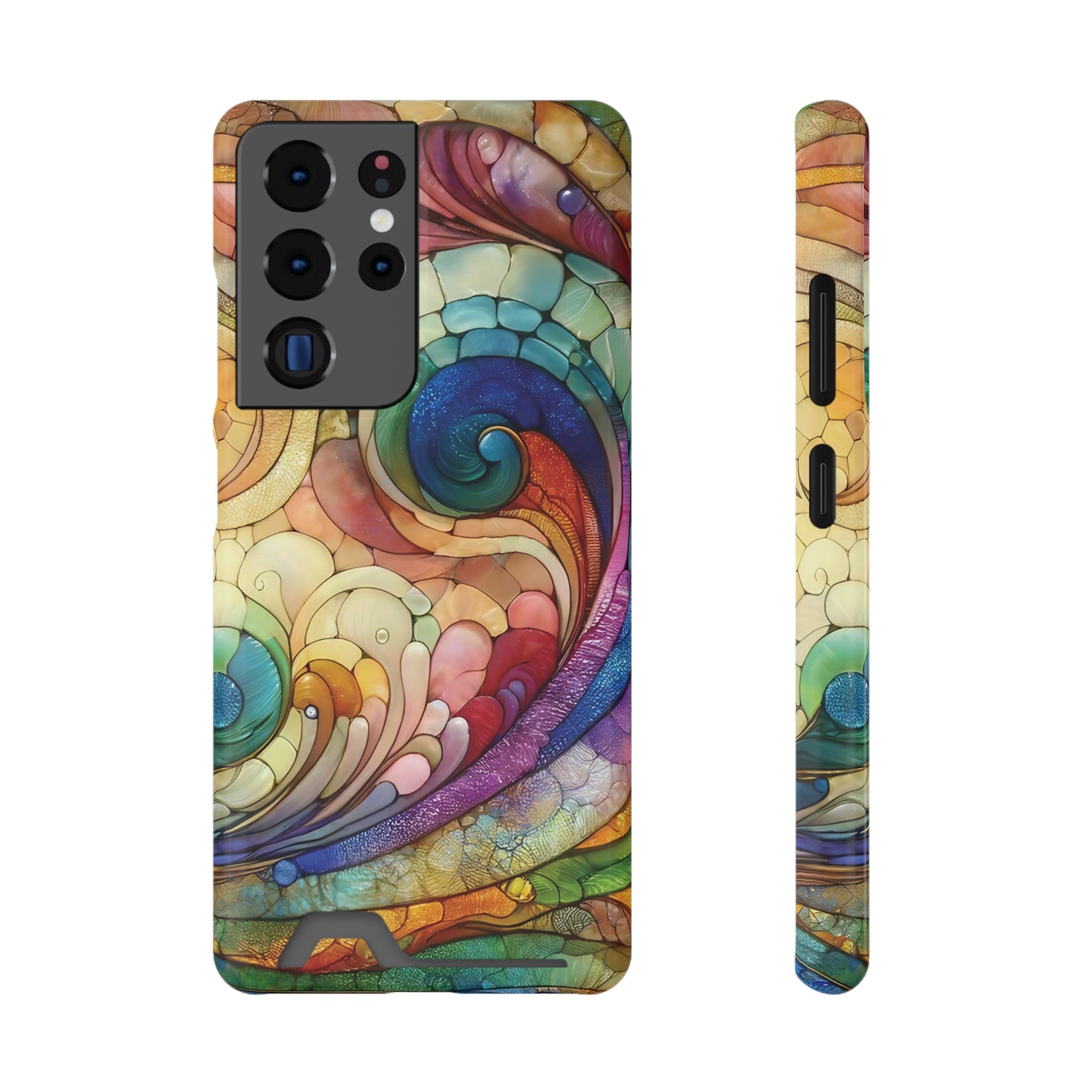 Spiral Spectrum iPhone and Samsung Case Card Holder