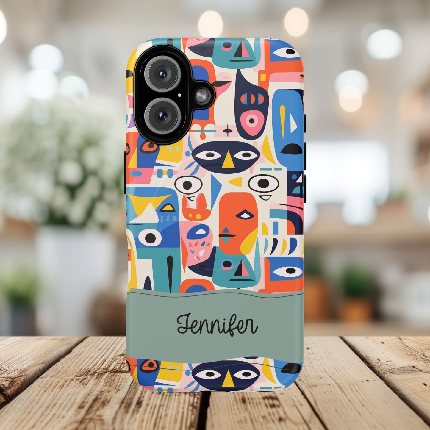 Personalized Vibrant Phone Case,  Magnetic iPhone Cover, Colorful Abstract Protection, Trendy Gift, Unique Tech Accessory, Art Phone Case
