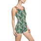 Grey Tropical Bliss Women's Vintage Swimsuit (AOP)