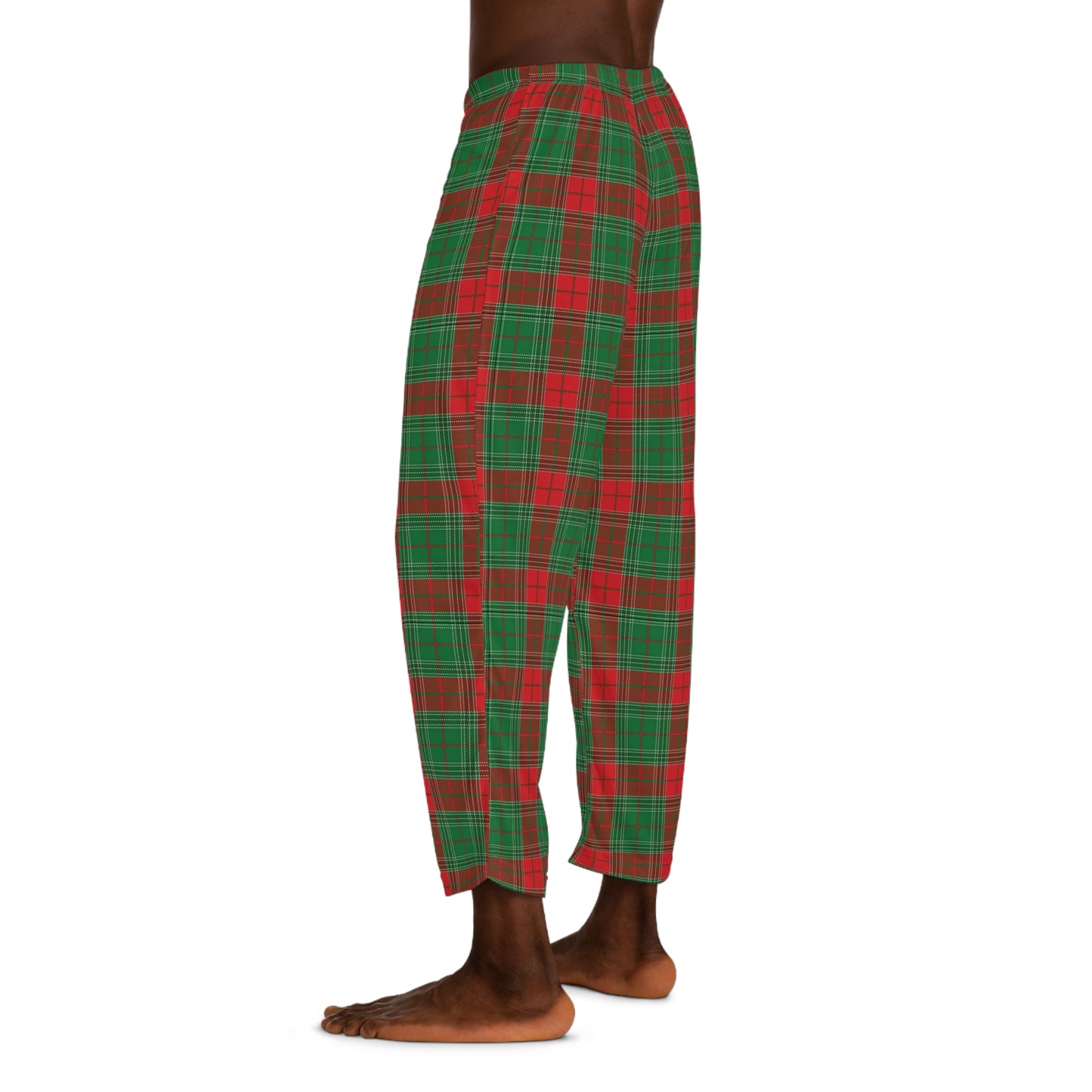 Green Men's Pajama Pants (AOP)