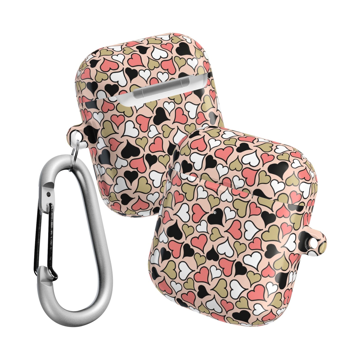 Love Hearts AirPod Cases - Cute Heart Pattern Earbud Holder.
