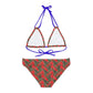 Red Tropical Bliss Strappy Bikini Set (AOP)