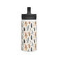 Whispering Feathers Stainless Steel Water Bottle, Handle Lid