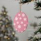 Pink Snowflake Elegance Ceramic Ornaments (1pcs, 5pcs, 10pcs, 20pcs)