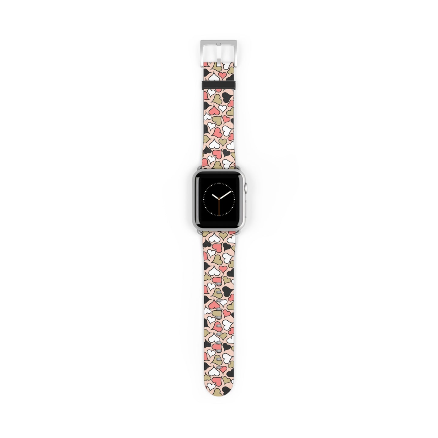 Love Heart Pattern Watch Band for Women - Stylish Apple Watch Strap