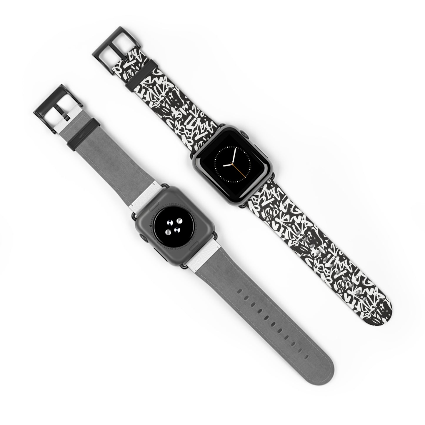 Urban Graffiti Print Watch Band - Trendy Accessory for Everyday Use,