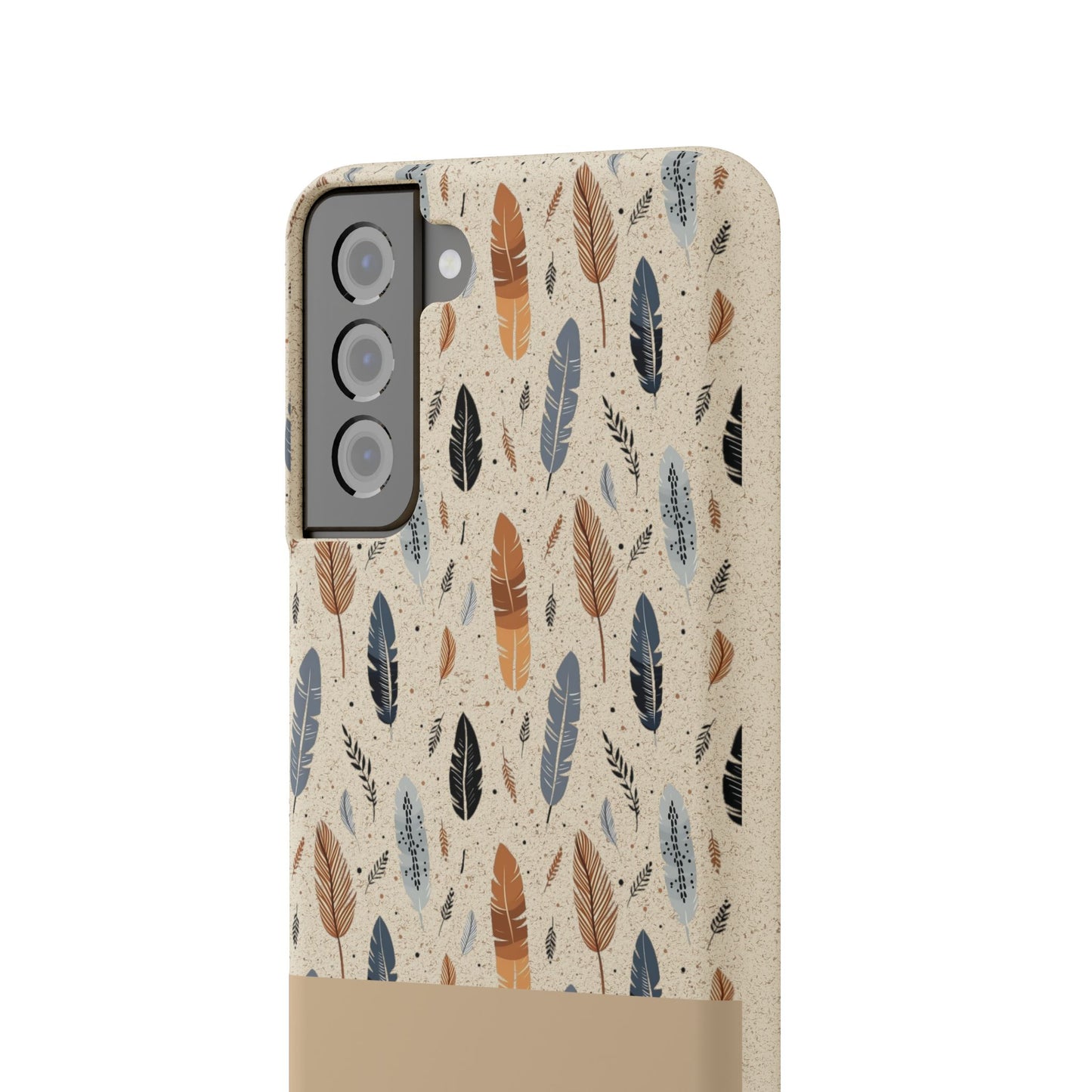 Personalized Whispering Feathers Samsung Biodegradable Case, Custom Name Case.