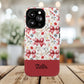 Personalized Rosette Coquette Floral Phone Case - Tough MagSafe® Magnetic Cases, Protective Cover, Stylish Tech Accessory, Gifts for Her