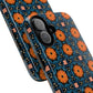 Saffron Tile Bloom Vibrant Floral Tough Magnetic iPhone Case, Durable iPhone Cover, Gift for Her, Floral Design, Unique iPhone Protection.