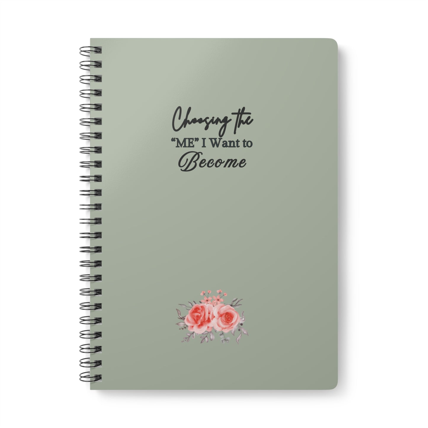 Inspirational Wirobound Notebook - 'Choosing the ME I Want to Become', Journal, Planner, Motivational Gift, Stationery