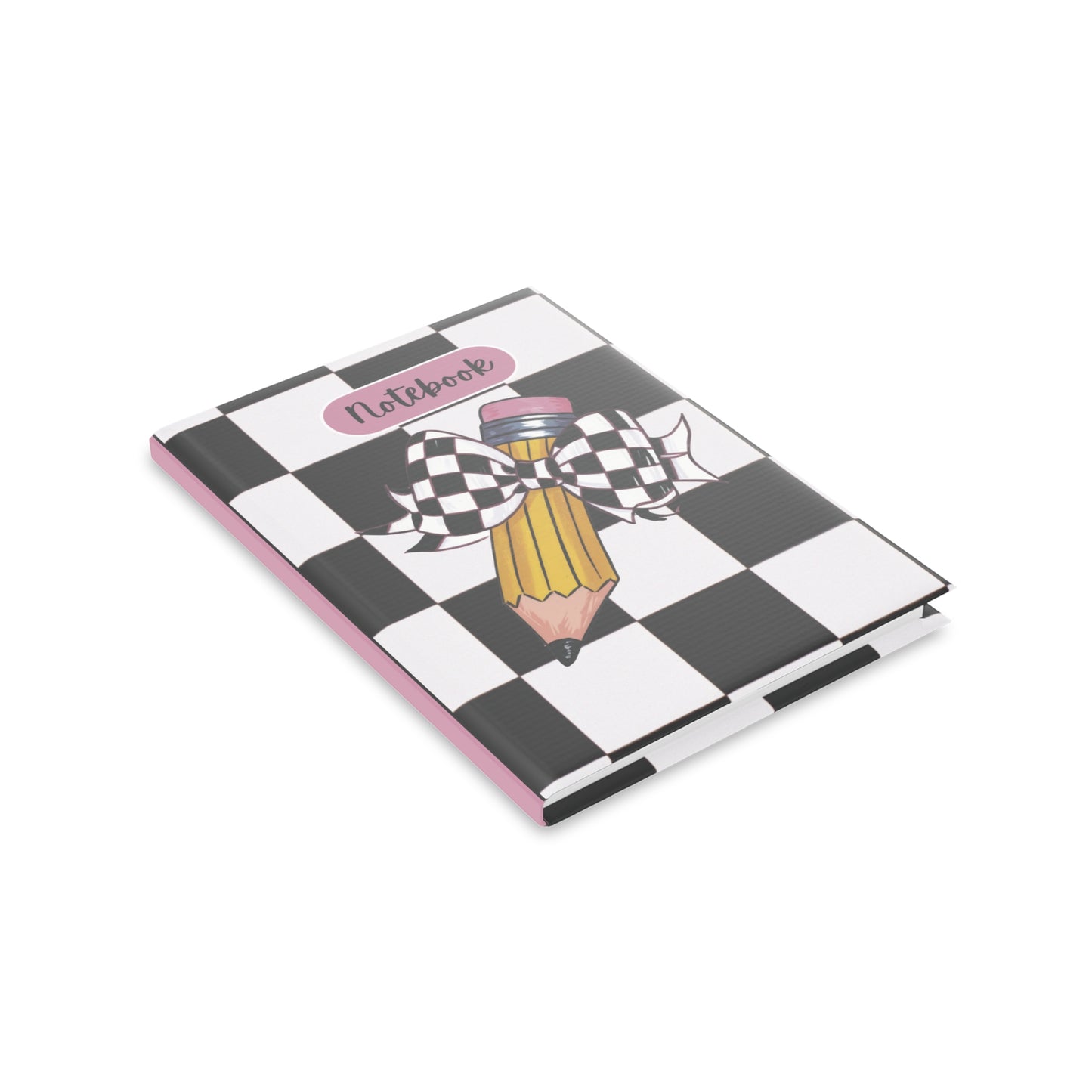 Black Checkered Charm A Hardcover Notebook (PY)