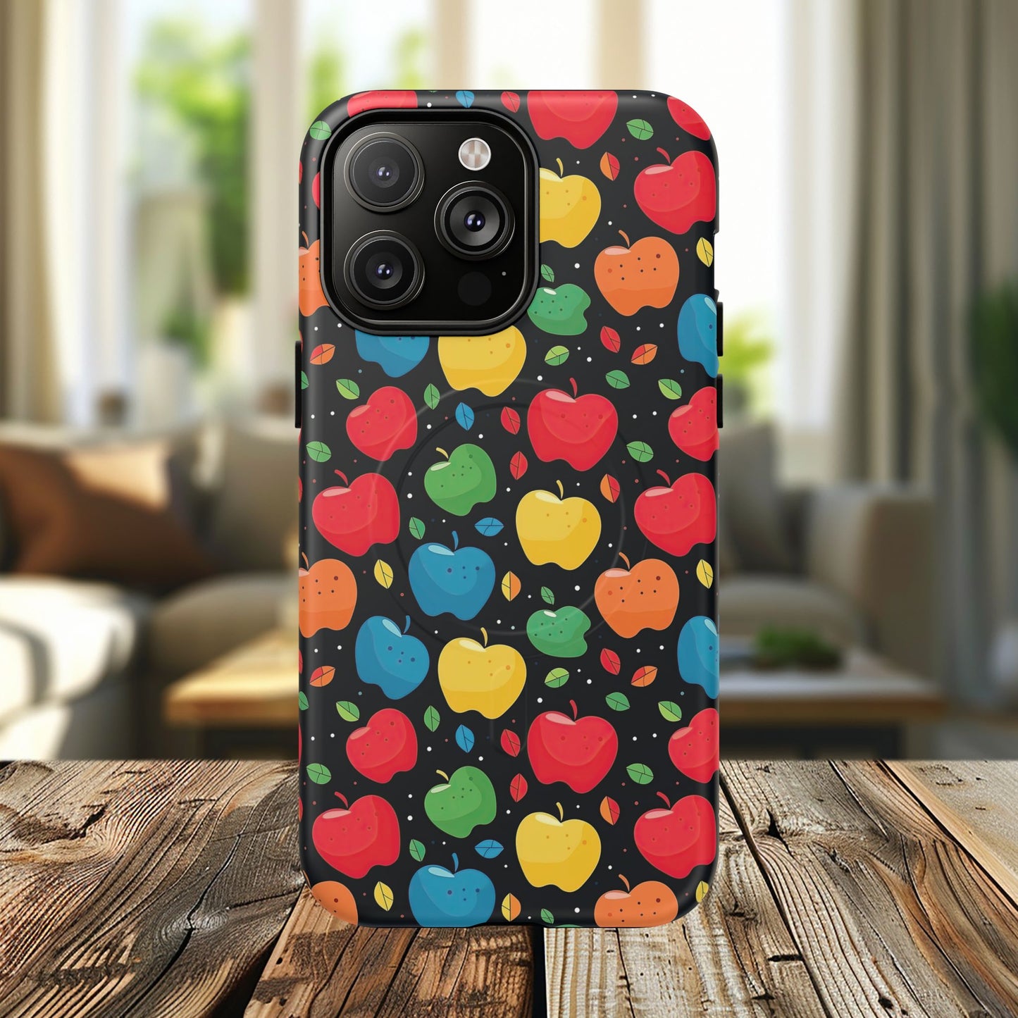 Apple Orchard Pop Magnetic iPhone Case, Tough iPhone Cover, Fun Cell iPhone Accessory, Gift for Kids, Gift for Teachers, Vibrant Tech Protection
