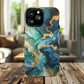 Ocean Quartz Luxe Marble Pattern Tough Magnetic iPhone Case, Phone Accessories, Luxury Gift, Durable iPhone Cover, Unique Design for iPhone Users.