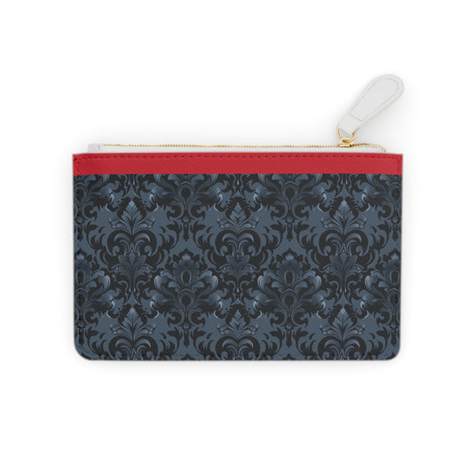 Opulent Dusk Elegant Damask Mini Clutch Bag - Stylish Evening Accessory