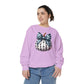 Polka Dot Pumpkin Charm Unisex Garment-Dyed Sweatshirt