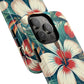 Tough Floral Phone Case, Tropical Hibiscus Design, Gift for Her, Summer Accessory, Customizable Phone Cover