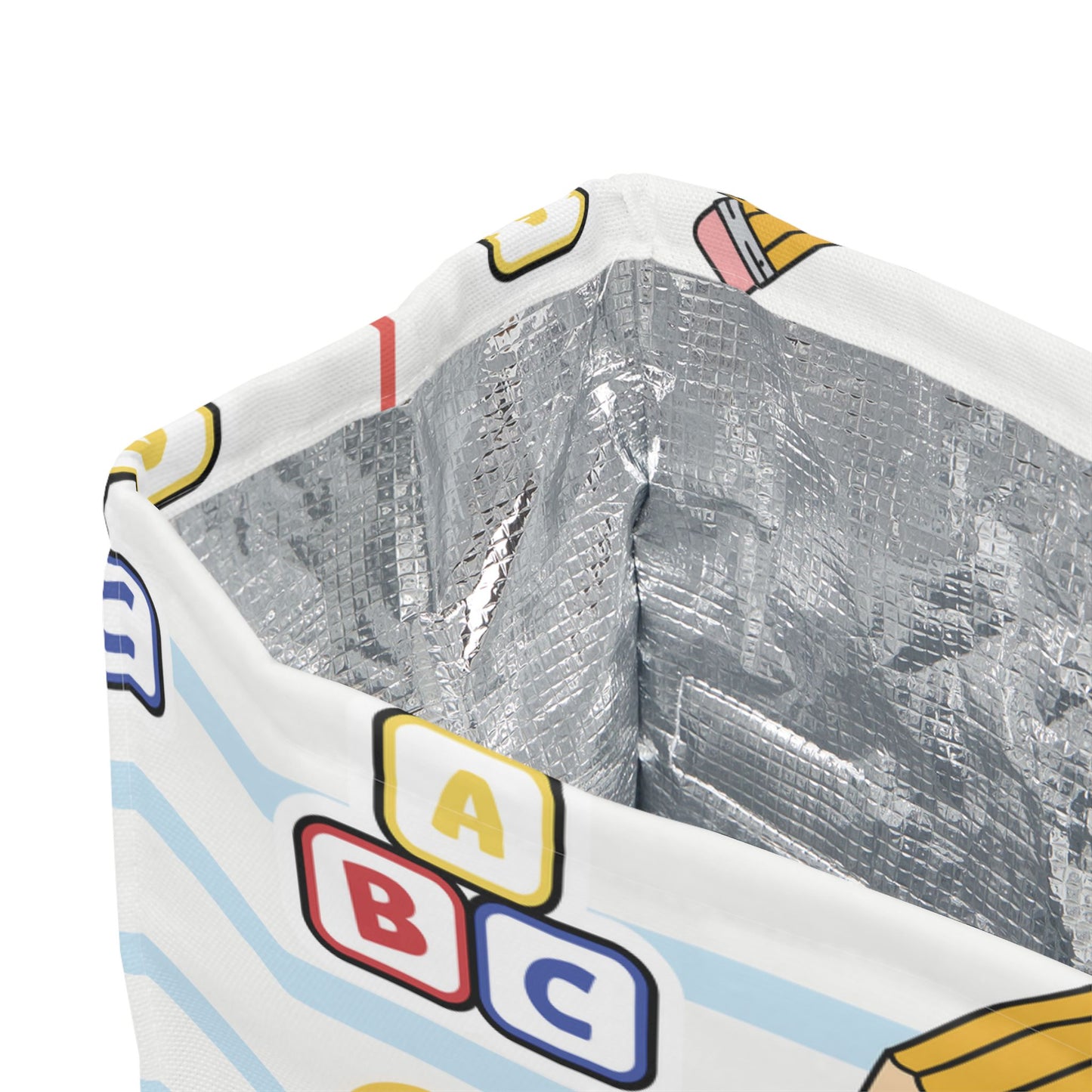 Custom White SchoolYard Chic Composition Book Inspired Stylish Polyester Lunch Box for Kids - Perfect for School, Picnics, or Snacks | Personalized ABC Design, Back to School, Family [...]