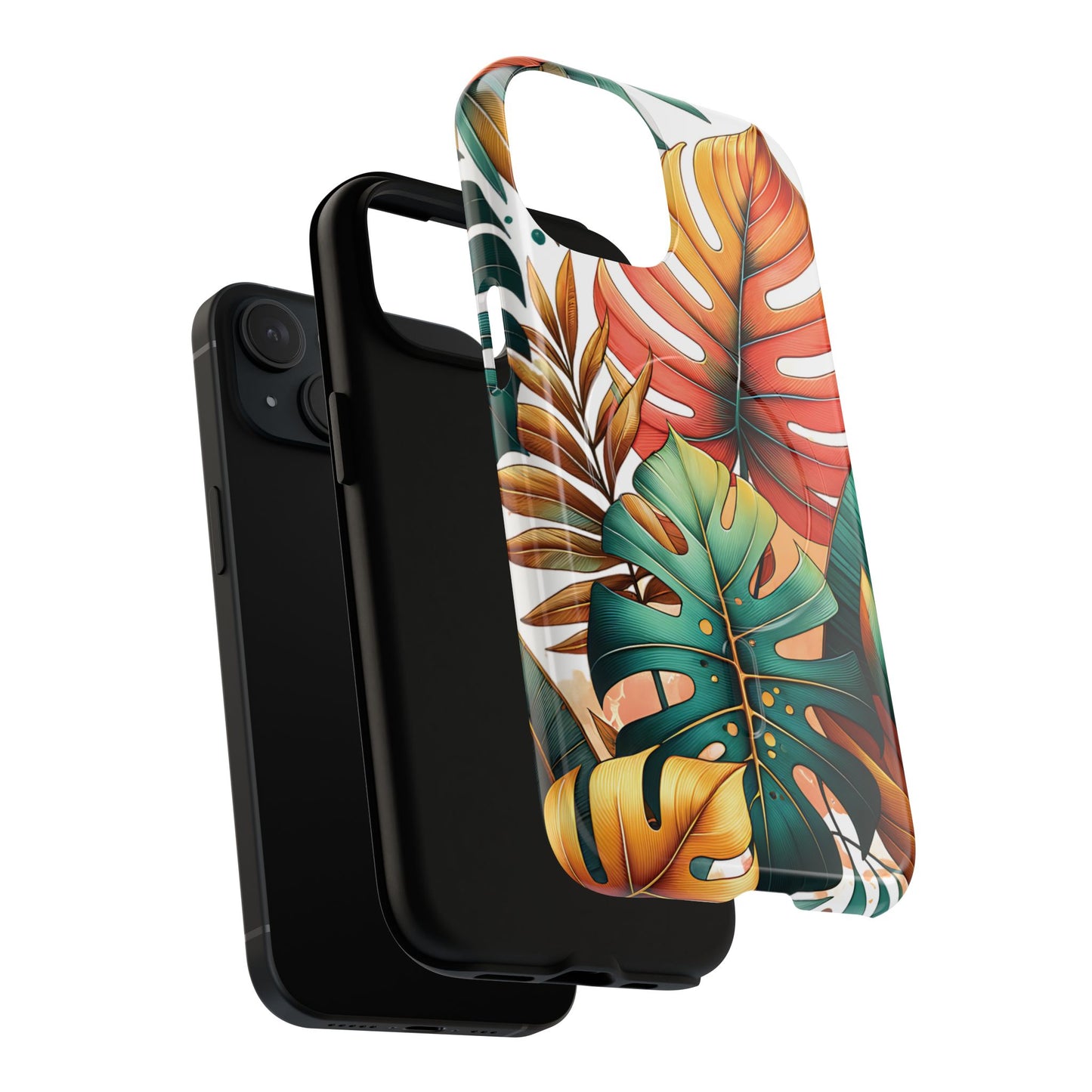Tropical Monstera Leaf Phone Case - Stylish Tough Magnetic Cases, Floral Protection, Summer Vibe, Gift for Nature Lovers, Trendy Mobile Accessories