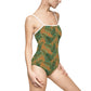 Brown Tropical Bliss Women's One-piece Swimsuit (AOP)