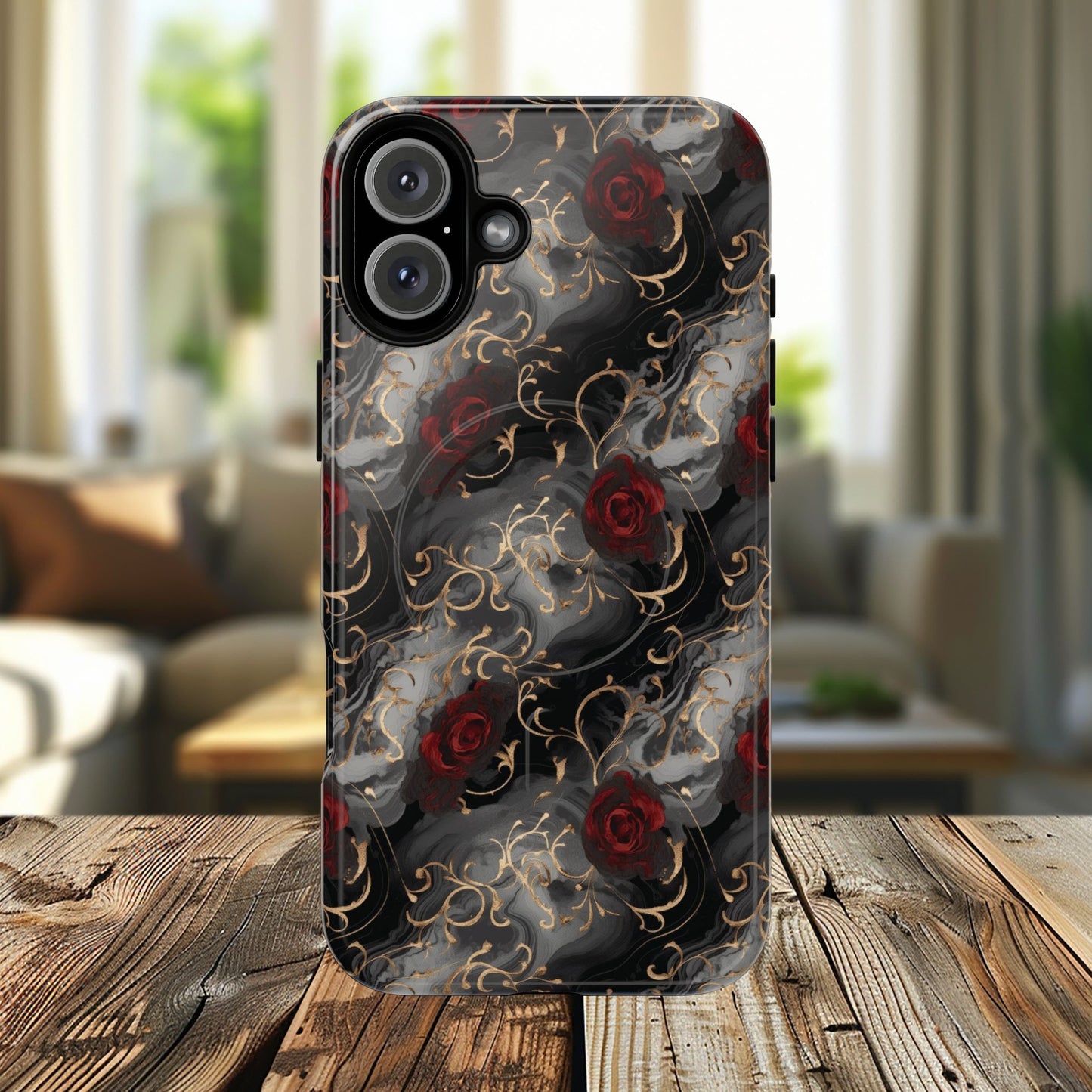 Elegant Floral Tough iPhone Magnetic Cases, iPhone Protection, Unique iPhone Covers, Stylish Mobile Accessories, Gift for Her