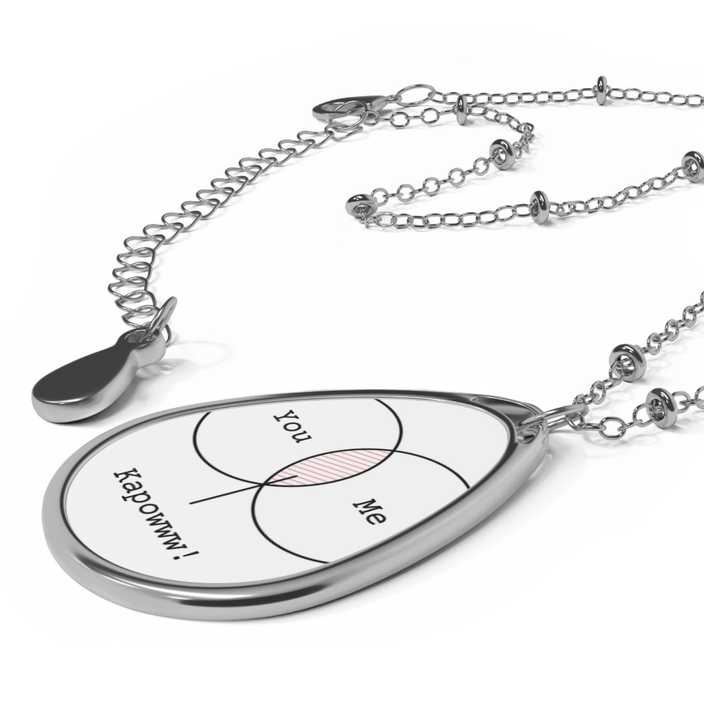 Oval Necklace — "You" & "Me" Romantic Pendant
