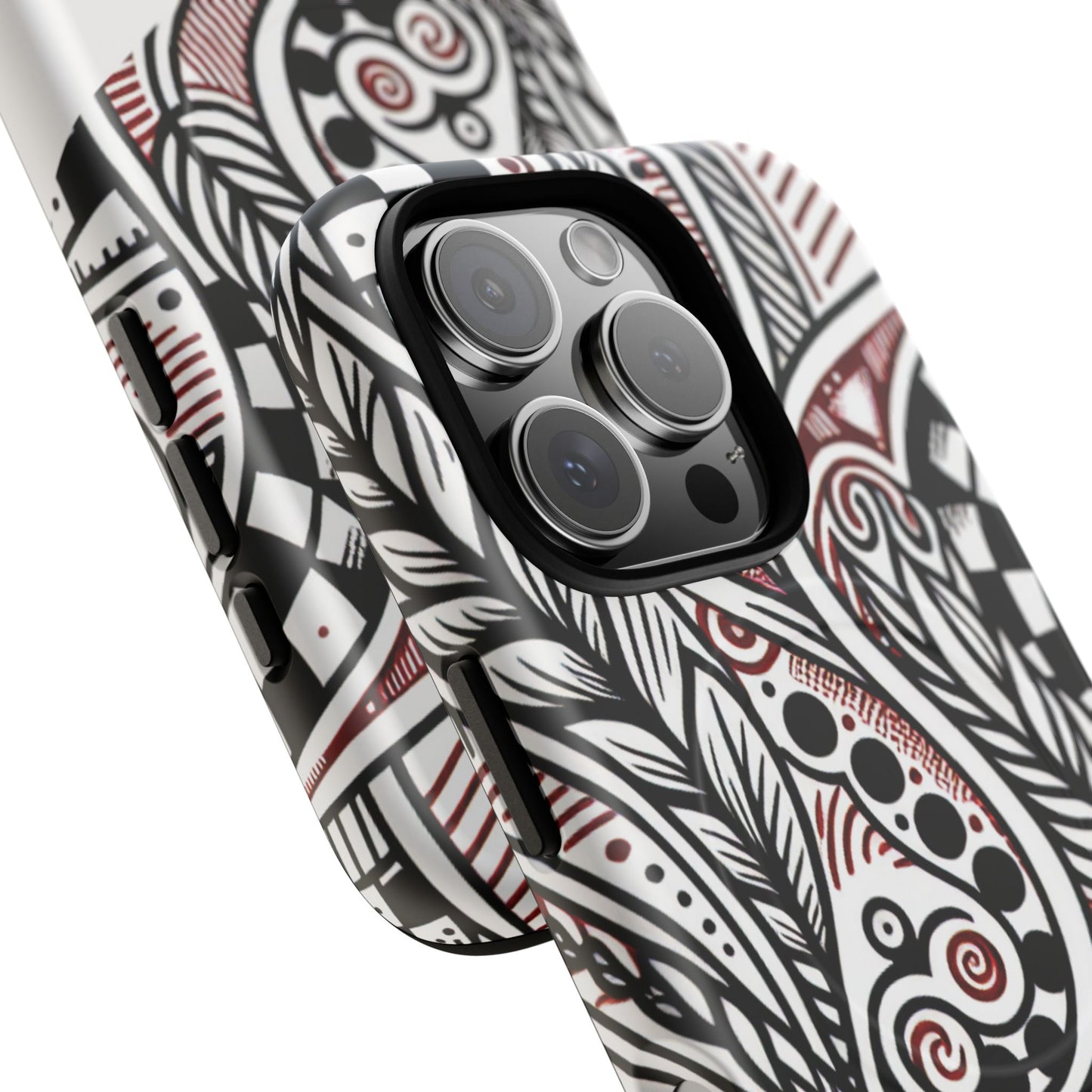 InkWhirl Fusion Stylish Tough Magnetic iPhone Case,  Unique Design, Gift for Him/Her, Trendy Accessory, Artist Collaboration, Durable Protection,Magsafe iPhone case