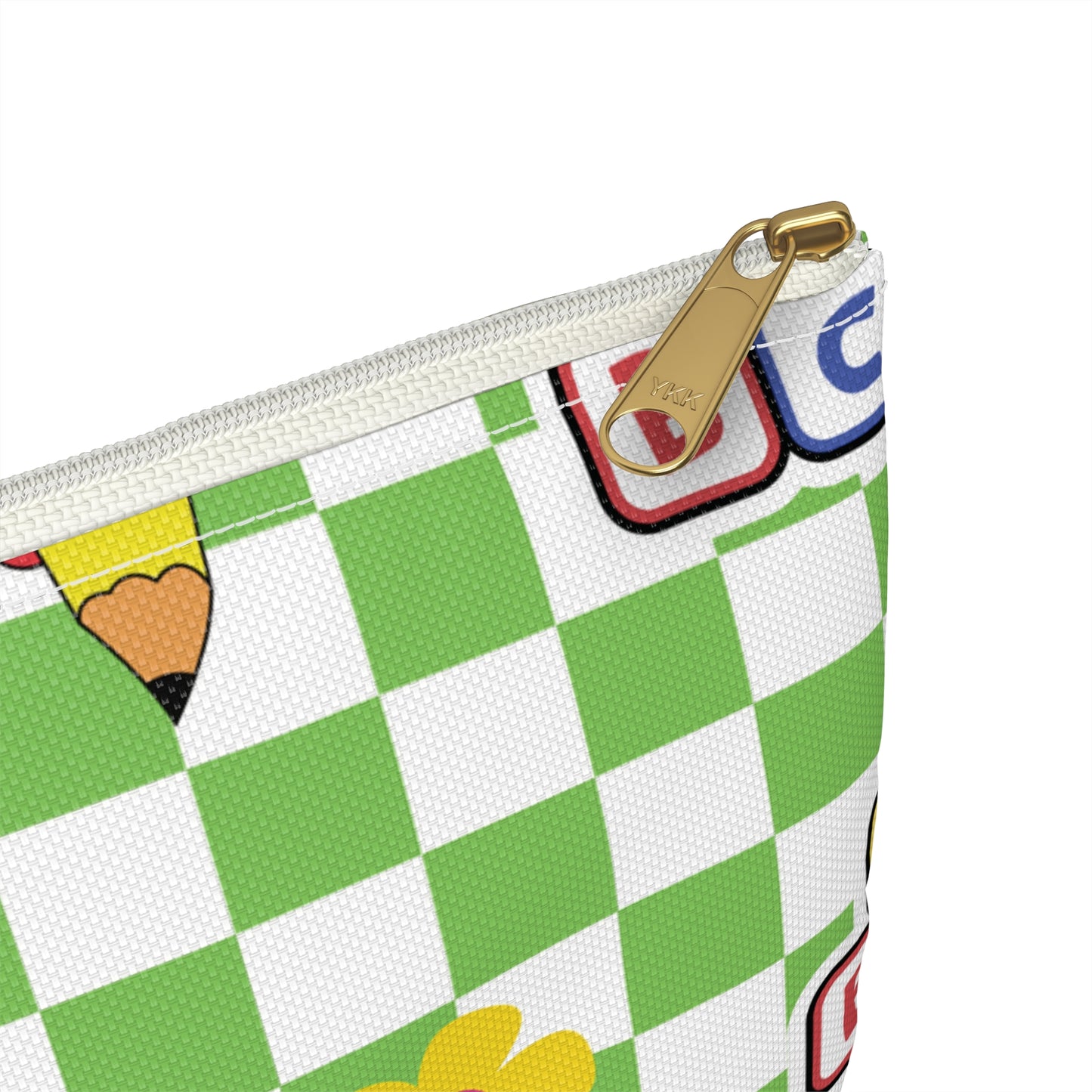 Personalized Green SchoolYard Chic Composition Book Inspired Accessory Pouch, Kids School Supplies, Classroom Organizer, Teacher Gift, Fun Stationery Case, Back to School