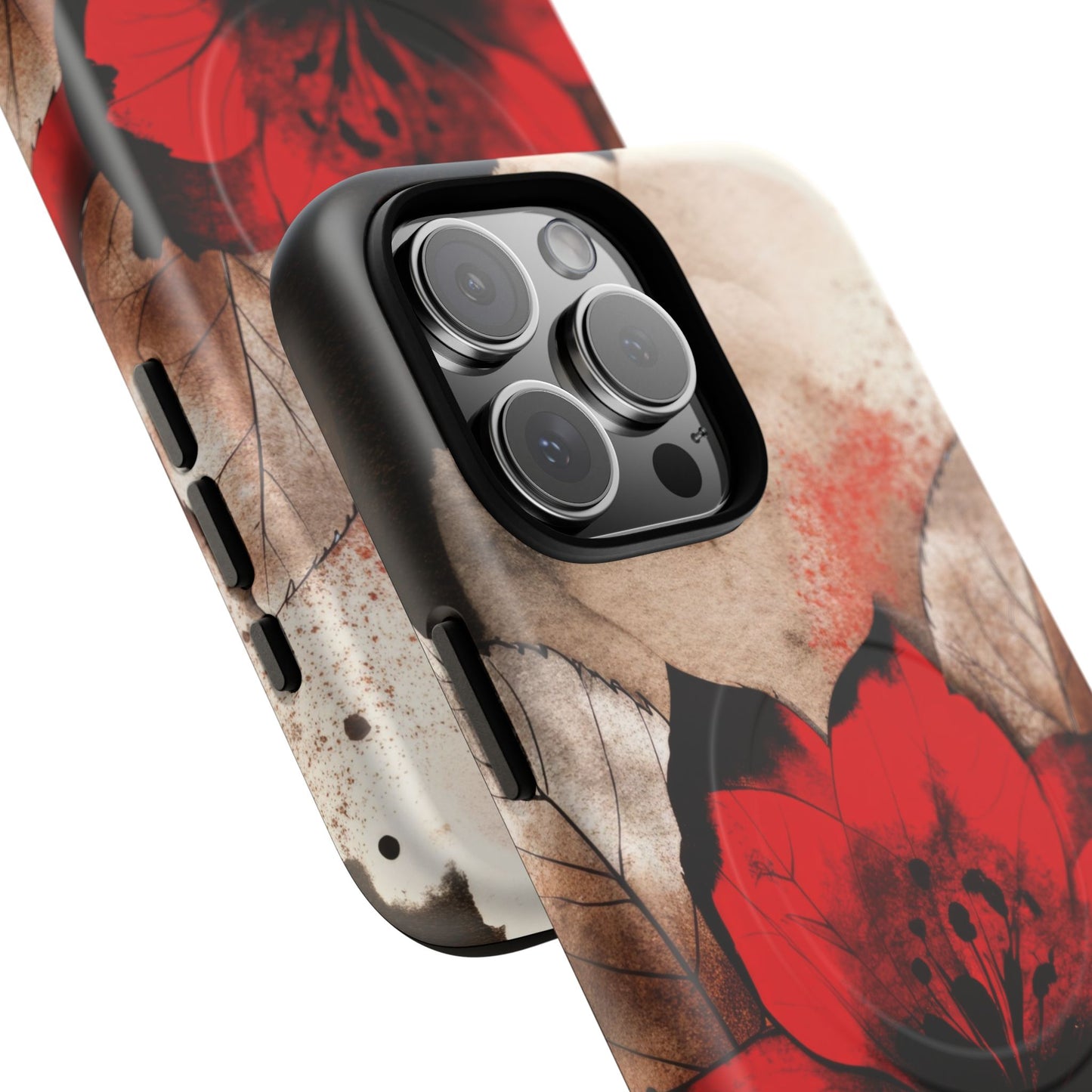 Velvet Petal Storm Tough iPhone Magnetic Cases - Stylish Protection for Your Device, Gift for Nature Lovers, Ideal for Birthdays, Holidays