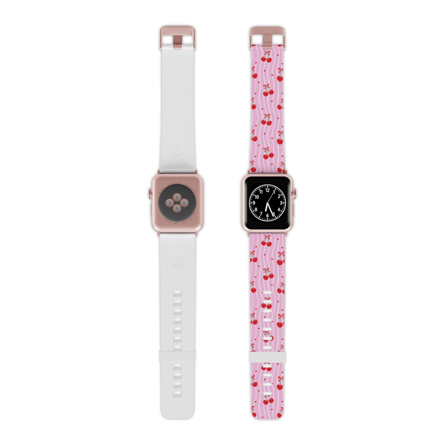 Cherry Blossom Dreams Apple Watch Band — Pink Retro Cherry Silicone Strap