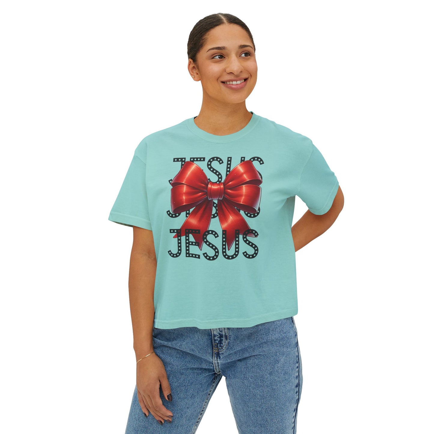 JESUS Women's Comfort Colors Boxy Tee