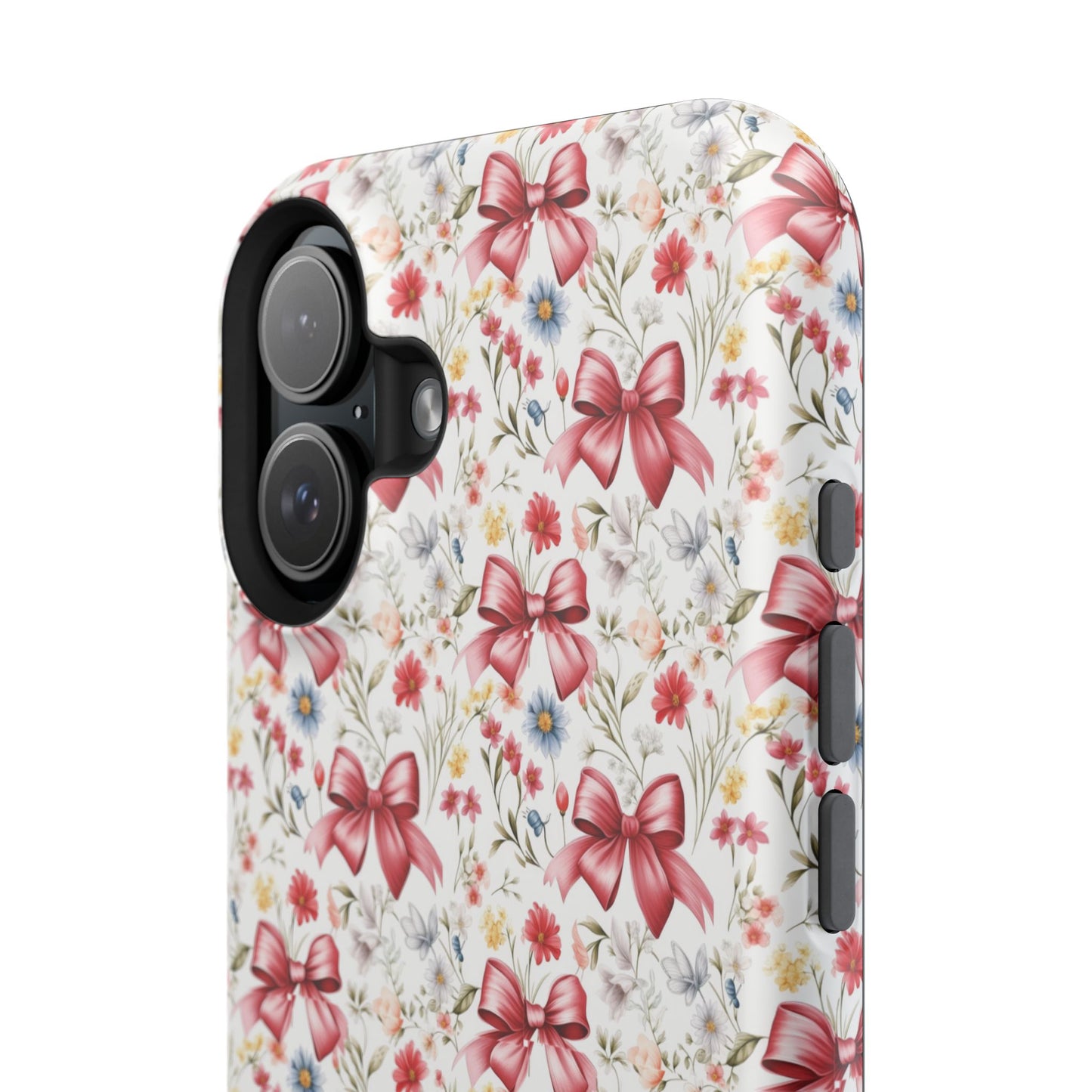 Personalized Rosette Coquette Floral Bow iPhone and Samsung Impact-Resistant Case — Custom Name Case