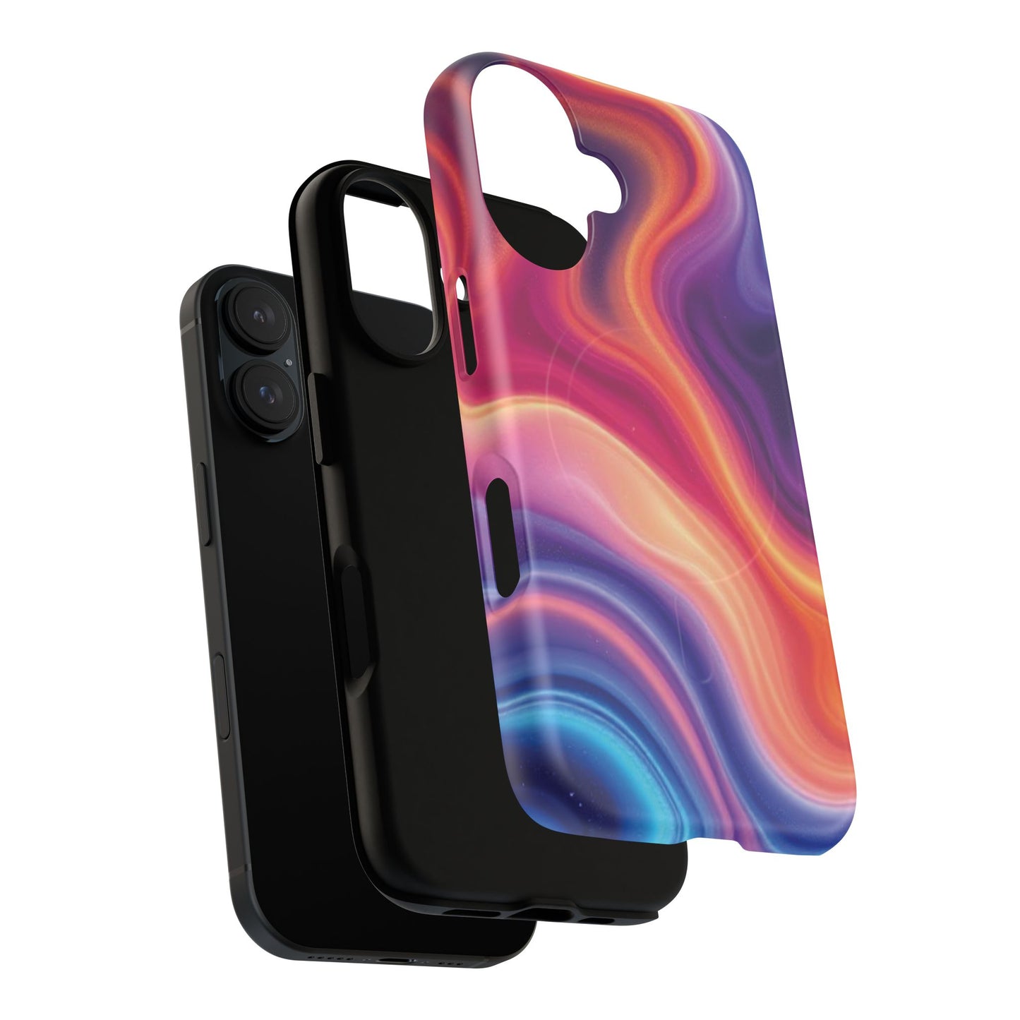 Cosmic Lava Flow Colorful Abstract iPhone Case , Tough Magnetic Protection, Stylish Accessories, Gift for Tech iPhone Lovers, Vibrant Mobile Covers