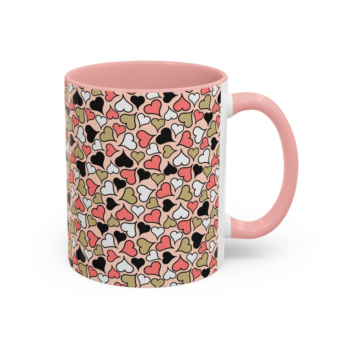 Colorful Heart Pattern Coffee Mug - Perfect Gift for Love & Friendship