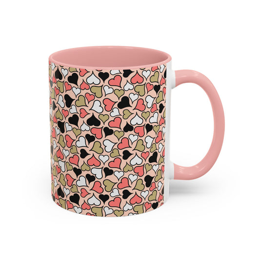 Colorful Heart Pattern Coffee Mug - Perfect Gift for Love & Friendship