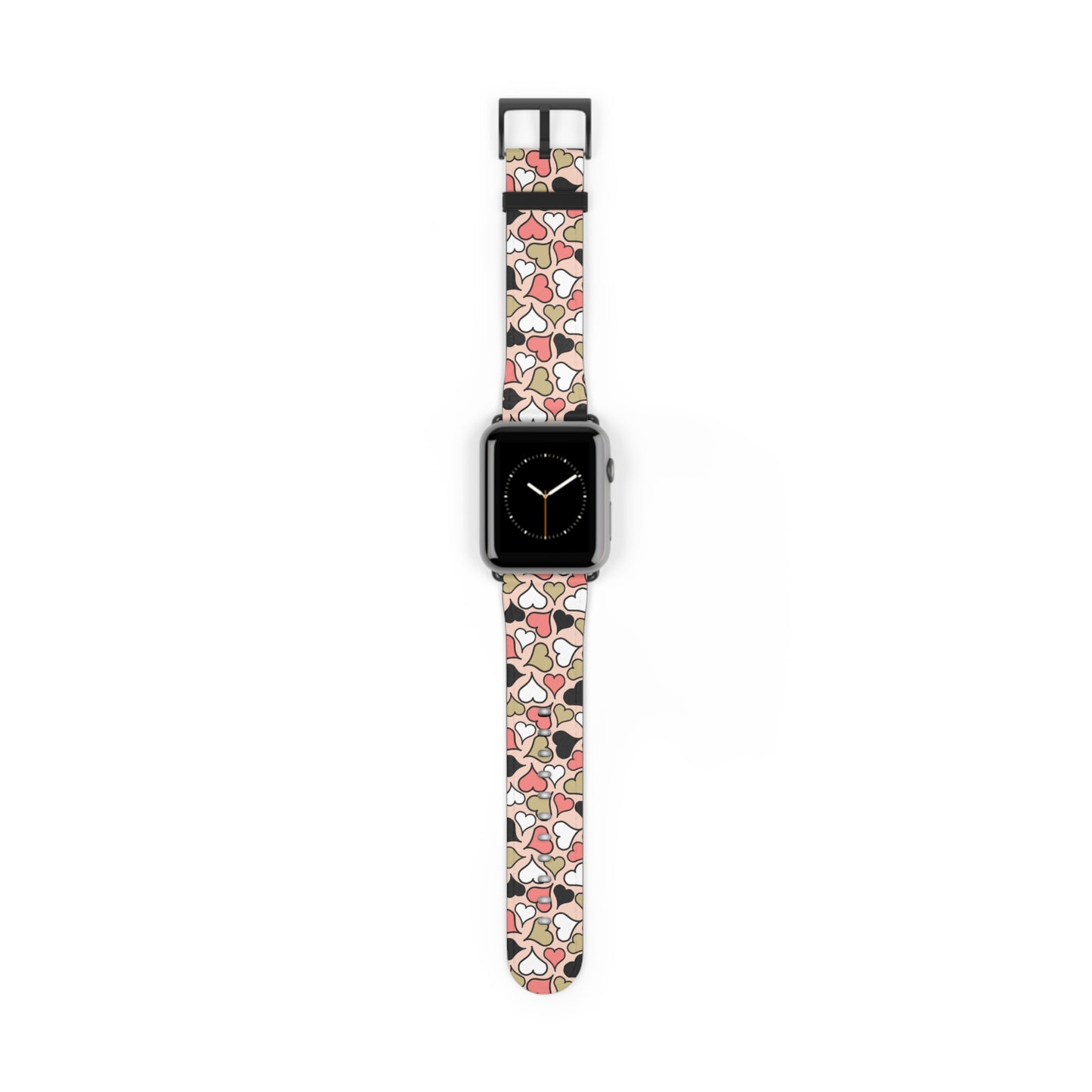 Love Heart Pattern Watch Band for Women - Stylish Apple Watch Strap