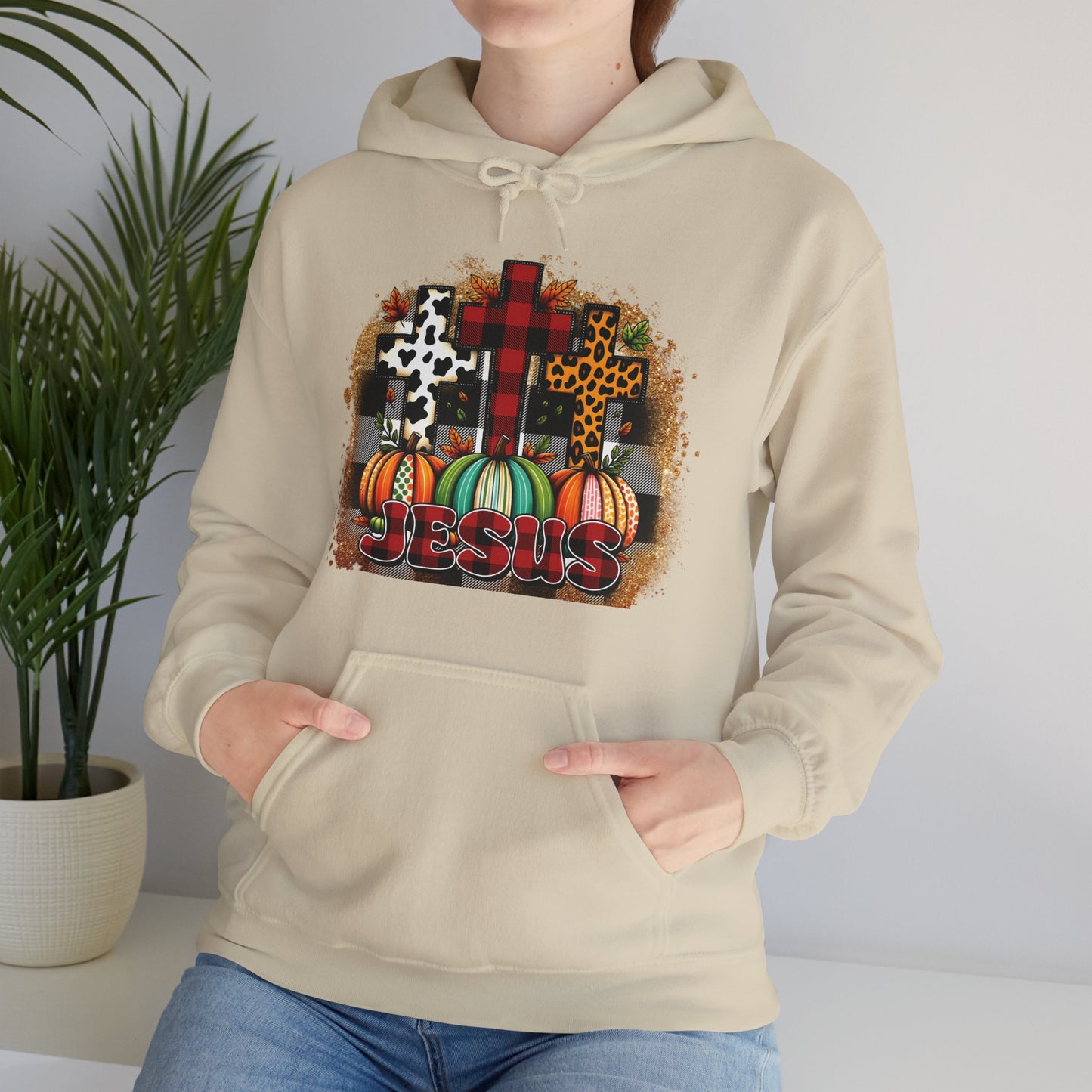 Faithful Harvest Cross Unisex Heavy Blend™ Hooded Sweatshirt