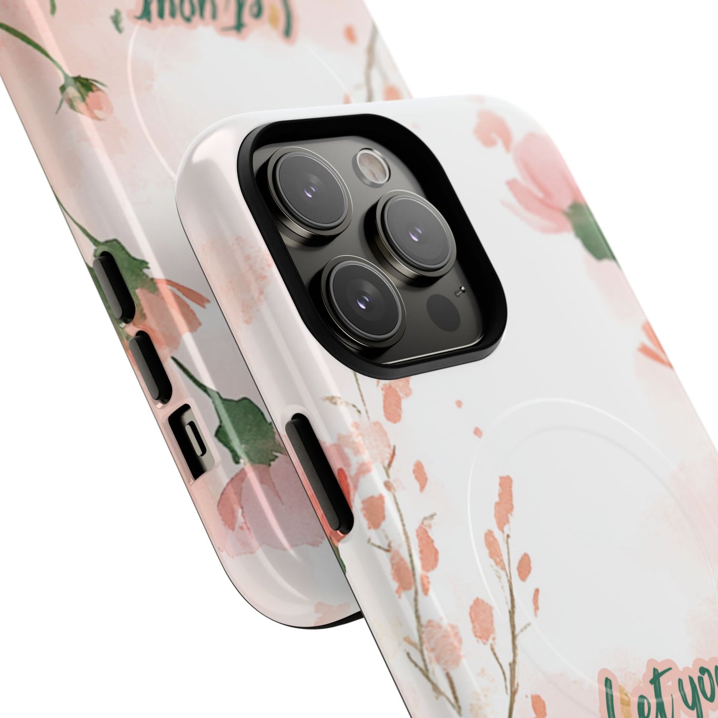 Let your Light Shine Matthew 5:16, Inspirational Gift, Tough iPhone Magnetic Case Scripture, Floral Bible Verse, MagSafe® iPhone® Tough Case, iPhone 14, iPhone 15, iPhone 16, Pro, Pro Max, Plus.
