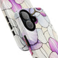 Orchid Grace Tough iPhone Magnetic Case, Protective iPhone Cover, Trendy Stained Glass Design, Floral Gift, Unique iPhone Accessory, Durable iPhone Case