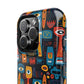 Personalized Colorful Abstract Faces Clear Impact-Resistant Case