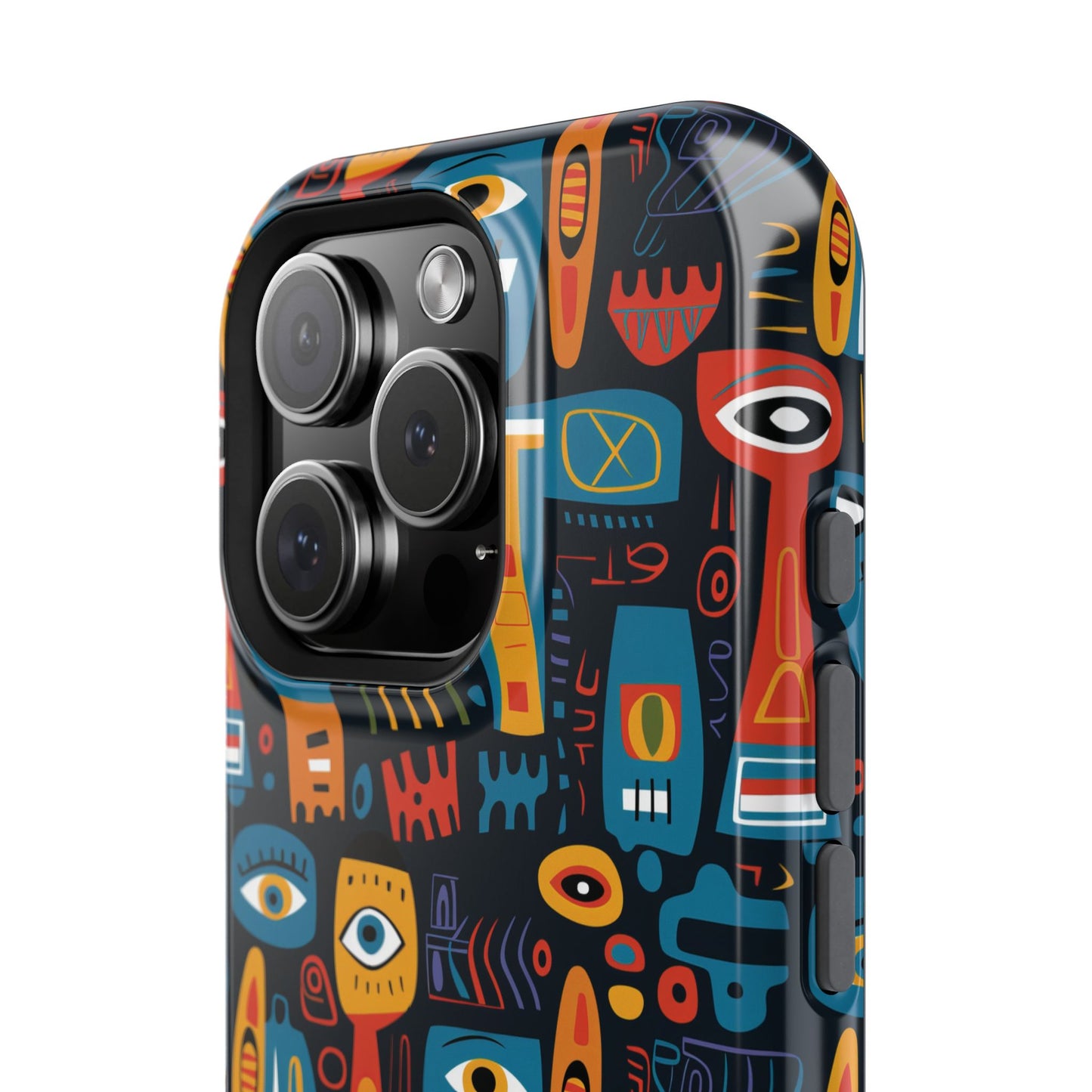 Personalized Colorful Abstract Faces Clear Impact-Resistant Case