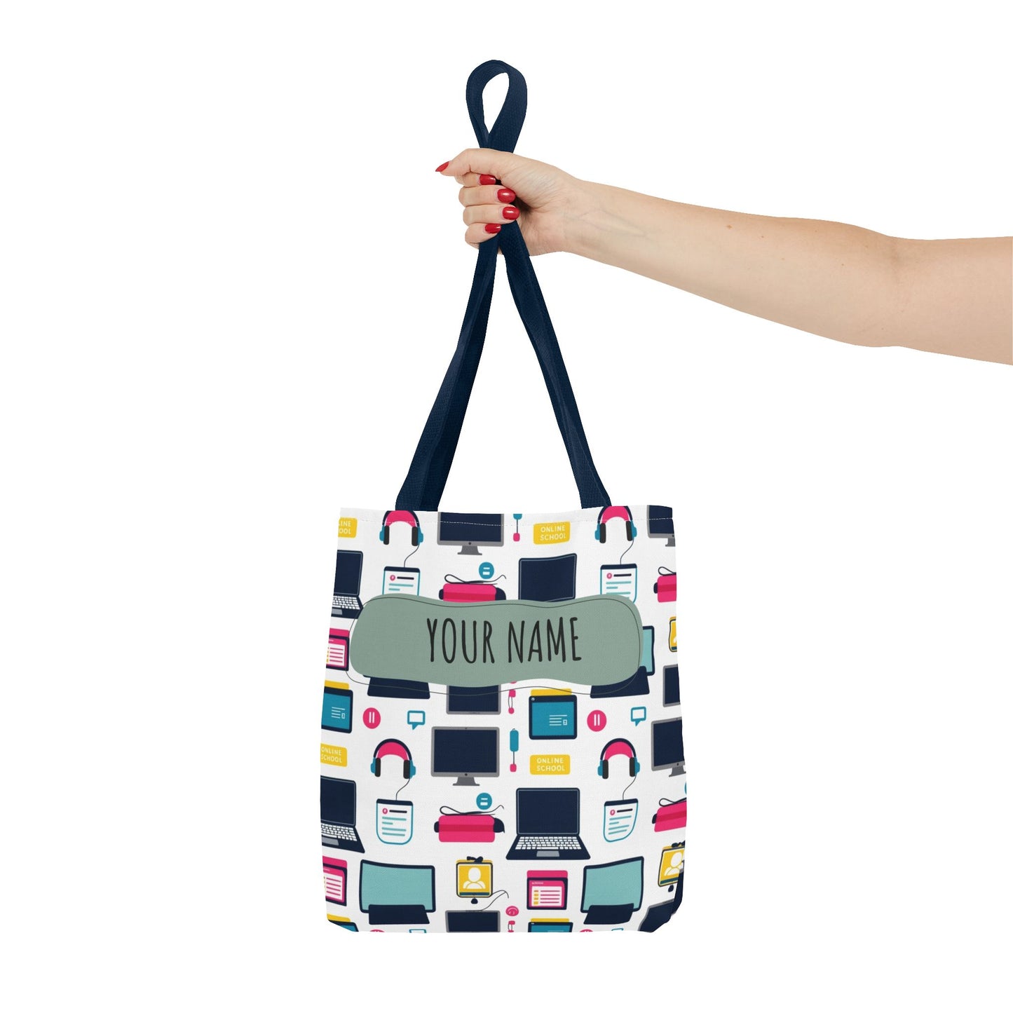 Techie Tote Bag - Stylish Personalized Tote for Students, Gift for Tech Lovers, Eco-Friendly Shopping Bag, Back to School.