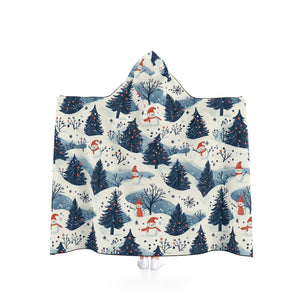 Frosty Forest Snuggle Hooded Blanket