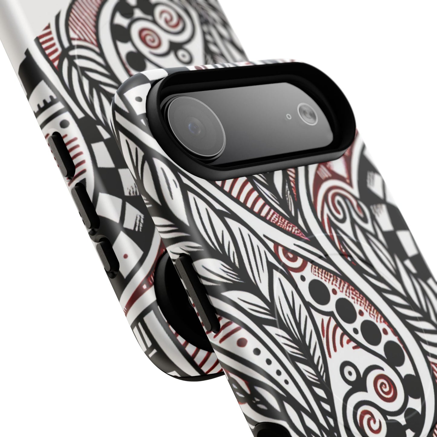 InkWhirl Fusion Stylish Tough Magnetic iPhone Case,  Unique Design, Gift for Him/Her, Trendy Accessory, Artist Collaboration, Durable Protection,Magsafe iPhone case
